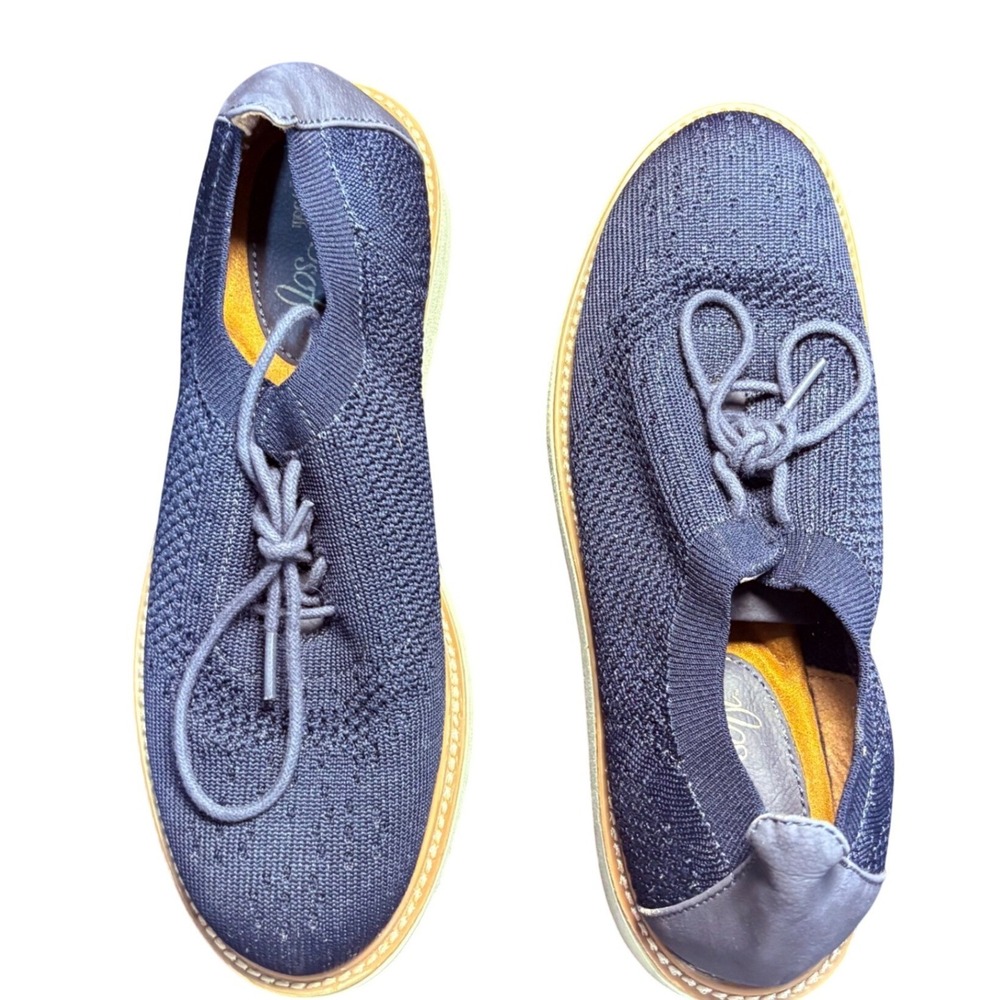 EuroSoft by Sofft Navy Blue Knit Platform Lace Up Oxfords ES0004707 Womens 7M